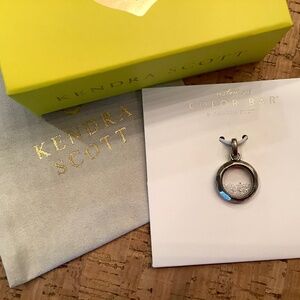 Kendra Scott Antique Silver Floating Crystals charm New never worn